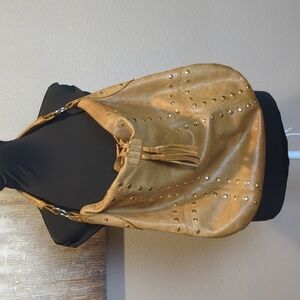 Sabina leather studded boho bag